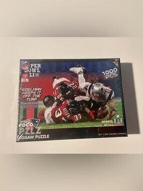 NEW FOCO Julian Edelman Patriots Super Bowl LI 1000 Pc Jigsaw Puzzle Sealed